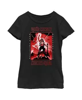 Детская футболка Эдди Мансона «Рокзвезда из клуба Адского огня» для девочек «Очень странные дела» Netflix