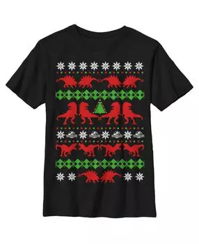 Детская футболка Jurassic World Ugly Christmas T.Rex для мальчиков NBC Universal