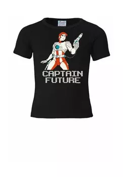Детская футболка Капитан Будущее LOGOSHIRT, черный