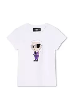 Детская футболка Карла Лагерфельда Karl Lagerfeld, белый