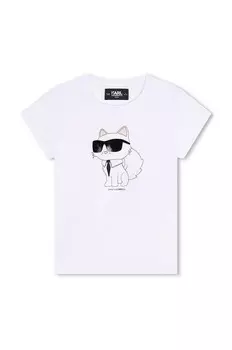 Детская футболка Карла Лагерфельда Karl Lagerfeld, белый