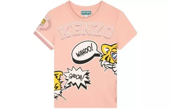 Детская футболка Kenzo, розовый