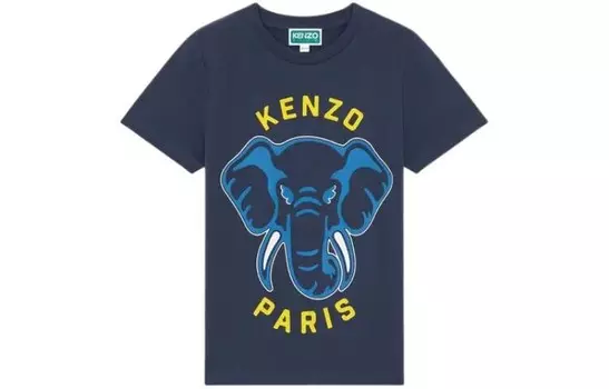Детская футболка Kenzo, темно-синий