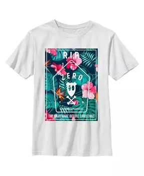 Детская футболка Кошмар перед Рождеством для мальчиков Spirited Companion Zero Disney, белый
