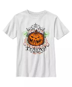 Детская футболка Кошмар перед Рождеством для мальчика Да здравствует тыквенный король Disney, белый