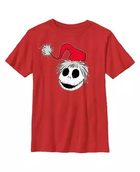 Детская футболка «Кошмар перед Рождеством» для мальчика с шапкой Санта-Клауса Disney