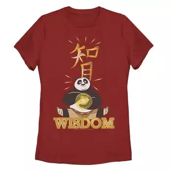 Детская футболка Kung Fu Panda Wisdom Po с каллиграфическим портретом и графическим рисунком Licensed Character