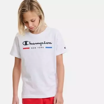 Детская футболка Legacy с большим графическим логотипом Champion, белый