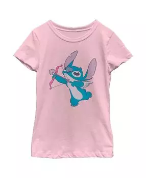 Детская футболка Lilo & Stitch Cupid Stitch со стрелками в форме сердца для девочек Disney