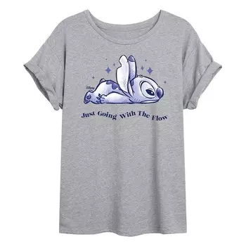 Детская футболка Lilo & Stitch Go With The Flow с рисунком Licensed Character, цвет Heather Gray