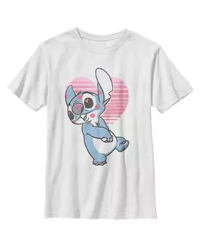 Детская футболка Lilo & Stitch Kissy Face ко Дню святого Валентина для мальчиков Disney