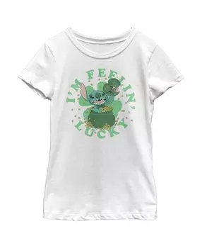 Детская футболка Lilo & Stitch «Мне повезет» для девочек Disney