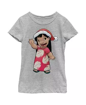 Детская футболка Lilo & Stitch Santa Hat Aloha для девочек Disney