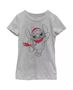 Детская футболка Lilo & Stitch Santa Hats and Smiles для девочек Disney