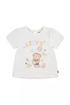 Детская футболка LIV SS SMOCKED SLV TEE Levi'S, бежевый