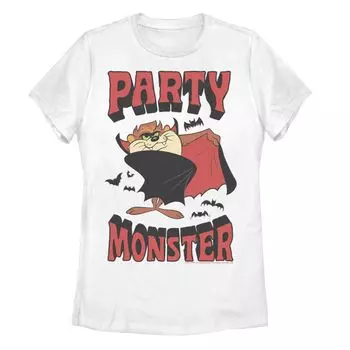 Детская футболка Looney Tunes Tasmanian Devil Party Monster Licensed Character, белый
