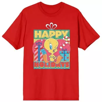 Детская футболка Looney Tunes Tweety Holidays Licensed Character, красный