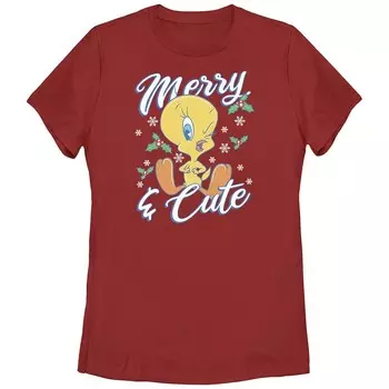 Детская футболка Looney Tunes Tweety с веселым и милым рисунком Licensed Character, красный