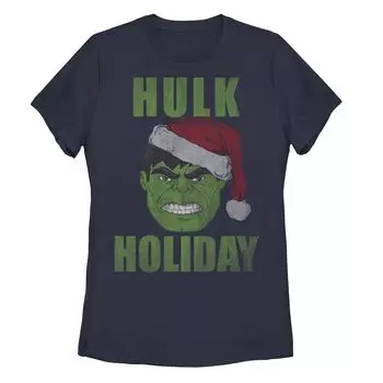 Детская футболка Marvel Christmas Hulk Holiday с большим лицом Licensed Character