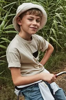 Детская футболка Mayoral, бежевый