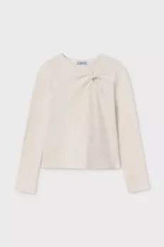 Детская футболка Mayoral с длинными рукавами, бежевый