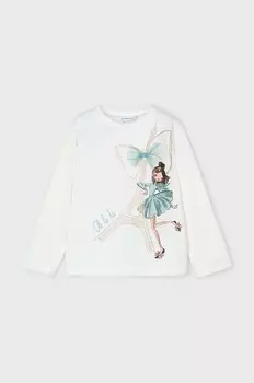 Детская футболка Mayoral с длинными рукавами, бирюзовый