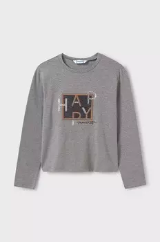 Детская футболка Mayoral с длинными рукавами, серый