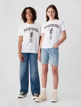 Детская футболка месси Gap, белый