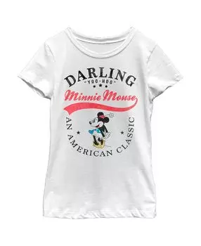 Детская футболка «Микки и друзья Минни Маус» для девочек «Дарлинг Ю Ху» Disney