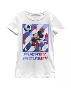 Детская футболка «Микки и друзья со звездами американского футбола» для девочек Disney