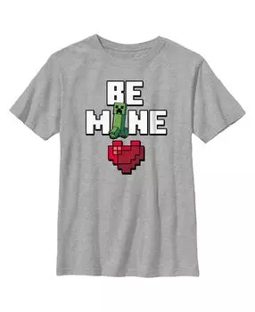 Детская футболка Minecraft Be Mine Creeper для мальчиков Microsoft