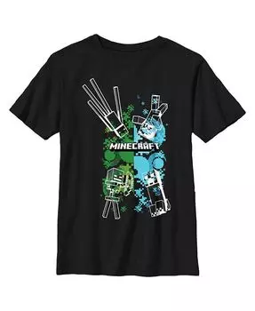 Детская футболка Minecraft Ender Buddies для мальчика Microsoft, черный