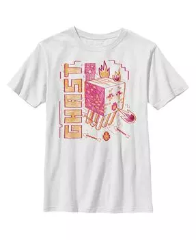 Детская футболка Minecraft Ghast Sketch для мальчиков Microsoft, белый