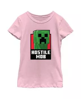 Детская футболка Minecraft Hostile Mob Creeper для девочек Microsoft