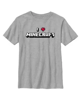 Детская футболка Minecraft I Heart Minecraft для мальчиков Microsoft