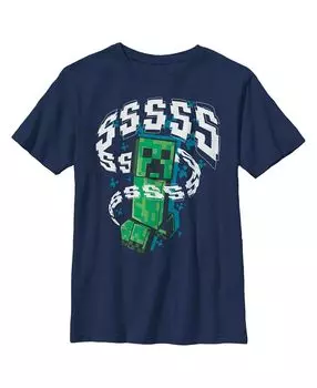 Детская футболка Minecraft SSSS Creeper для мальчиков Microsoft