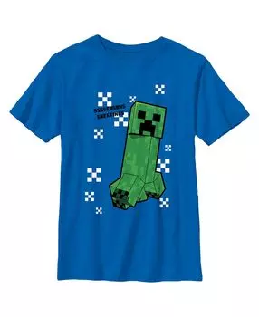 Детская футболка Minecraft SSSSeasons Greetings Creeper для мальчиков Microsoft