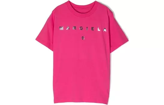 Детская футболка Mm6 Maison Margiela, розовый