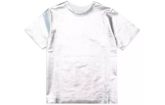 Детская футболка Mm6 Maison Margiela, серебряный