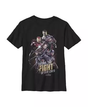 Детская футболка Мстители для мальчика: Финал, битва нашей жизни Marvel, черный