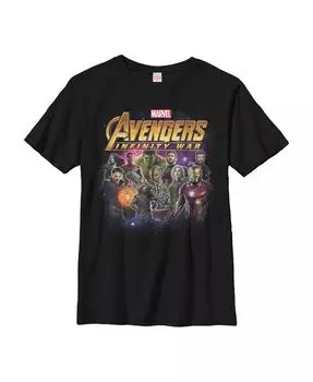 Детская футболка Мстители: Война бесконечности для мальчика Marvel, черный