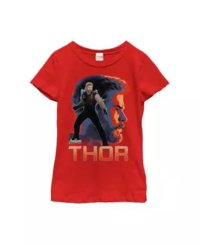 Детская футболка «Мстители: Война бесконечности: Вид Тора» для девочек Marvel