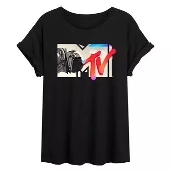 Детская футболка MTV Classic с струящимся рисунком и логотипом Licensed Character