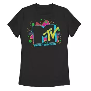 Детская футболка MTV Retro 90-х с логотипом «Конфетти» Licensed Character, черный