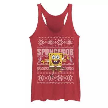 Детская футболка Nickelodeon SpongeBob SquarePants Dancing Ugly Christmas Sweater Tank Top Licensed Character