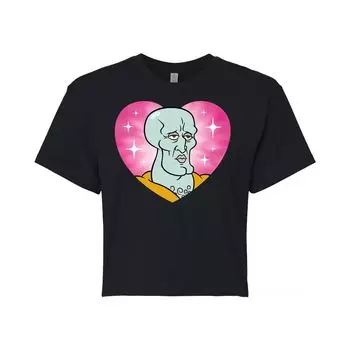 Детская футболка Nickelodeon SpongeBob SquarePants с рисунком сердца Squidward Licensed Character, черный