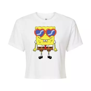 Детская футболка Nickelodeon SpongeBob SquarePants с сердечками и очками с графическим рисунком Licensed Character, белый
