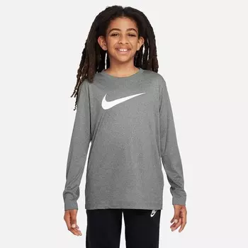 Детская футболка Nike Dri-FIT с длинными рукавами, серый