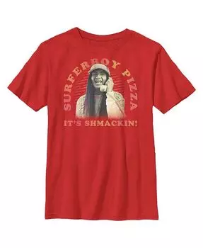 Детская футболка Очень странные дела для мальчиков It's Shmackin Superboy Pizza Netflix, красный
