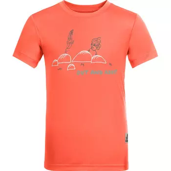 Детская футболка Out And About Jack Wolfskin, цвет Digital Orange